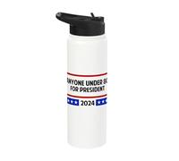Funny 2024 Presidential Election Anyone Under 80 Stainless Steel Insulated Water Bottle