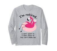 Funny 2025 Retirement Flamingo Vacation Retired Party Women Long Sleeve T-Shirt