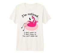 Funny 2025 Retirement Flamingo Vacation Retired Party Women Premium T-Shirt