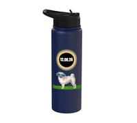 Funny 2026 eclipses Chaser Eclipse Glasses Pug Owner Dog Stainless Steel Insulated Water Bottle