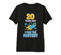 Funny 20th Birthday 20 Years Ago I was The Fastest Joke Premium T-Shirt