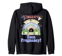 Funny 20th Birthday Congrats You Beat Teen Pregnancy Frog Zip Hoodie