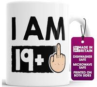 Funny 20th Birthday Mug - I AM 19+1 Rude Gift - Gag Coffee Cup for Men & Women - Milestone Birthday - Novelty Celebration Mug Turning 20 Years Old as a Joke - Dishwasher Microwave Safe (19+1)
