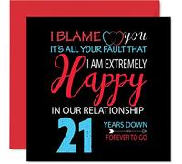 Funny 21st Anniversary Card for Wife or Husband