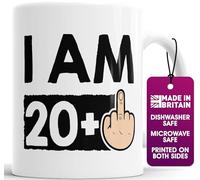 Funny 21st Birthday Mug - I AM 20+1 Rude Gift - Gag Coffee Cup for Men & Women - Milestone Birthday - Novelty Celebration Mug Turning 21 Years Old as a Joke - Dishwasher Microwave Safe (20+1)