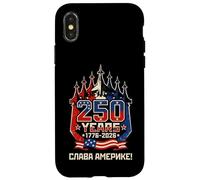 Funny 250 Years 1776-2026 Slava America Russian American Case for iPhone X/XS