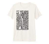 Funny 27th Birthday Shirt Old Meter Funny 27 Year Old Gifts Premium T-Shirt