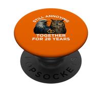 Funny 28th Anniversary Still Annoying Couple 28 Years PopSockets Adhesive PopGrip