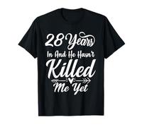Funny 28th Anniversary Wedding He and She Family T-Shirt