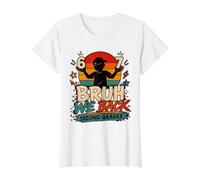 Funny 2nd Grade Back to School Second Grade 6 7 Bruh We Back Value Graphic T-Shirt, Women, White, S