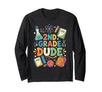 Funny 2nd Grade Dude Back to School Boy Elementary Student Long Sleeve T-Shirt