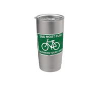 Funny 2nd Most Fun Between Your Legs Cycling Road Biker Stainless Steel Insulated Tumbler