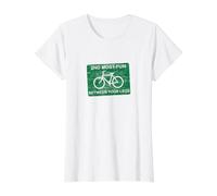 Funny 2nd Most Fun Between Your Legs Cycling Road Biker Value Graphic T-Shirt, Women, White, L