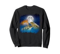 Funny 3 Frogs Howl At The Moon Three Frog Moon Sweatshirt