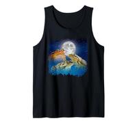 Funny 3 Frogs Howl At The Moon Three Frog Moon Tank Top