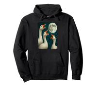 Funny 3 Geese Howling At The Moon Cursed Goose Meme Pullover Hoodie