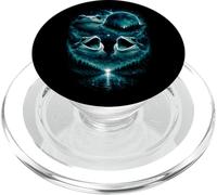Funny 3 Howling Frog At The Full Cold Blue Moon Eclipse Epic PopSockets PopGrip for MagSafe