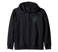 Funny 3 Howling Frog At The Full Moon Eclipse Green Forest Zip Hoodie
