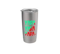 Funny 3 Yada Multicolors Green Aqua|Red Stainless Steel Insulated Tumbler
