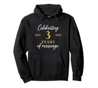 Funny 3 Years of Marriage 2023 3rd Wedding Anniversary Pullover Hoodie