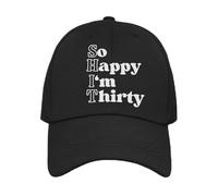 Funny 30th Birthday Cap So Happy Im Thirty Hat