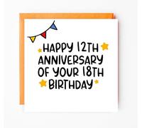 Funny 30th Birthday card, 12th anniversary of your 18th birthday, cheeky thirtieth birthday card,card for boyfriend, for brother, sister, for girlfriend, funny birthday card for friend, 30th birthday