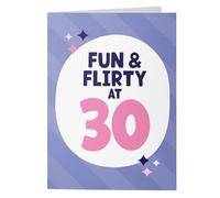 Funny 30th Birthday Card for Her - 30th Birthday Card - Fun and Flirty - Funny Birthday Cards for Women Age 30 - Sister Best Mate Cousin Daughter Granddaughter - for Her - 30 Years Old