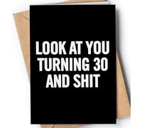 Funny 30th Birthday Card for men or women with envelope | Joke card for someone who is turning 30 years old | Original and unique present idea for son, daughter.