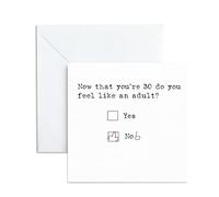 Funny 30th Birthday Card For Son, Daughter, Brother And Sister, 30th Birthday Card For Men And Women, 13 × 13 Cm, Blank Inside & Envelope Included