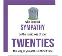 Funny 30th Birthday Card - Sorry on the loss of your Twenties - Banter Joke Humour Bday Thirtieth Birthday Card Gift