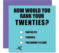 Funny 30th Birthday Cards for Men Woman, Rank Your Twenties