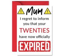 Funny 30th Birthday Cards for Mum - Your Twenties Have Expired - Happy Birthday Card for Mum Mummy Mom Mama from Son Daughter, A5 Banter Joke Humour Bday Greeting Cards Gift