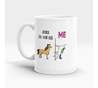 Funny 30th Birthday Gifts for Women Men, 11 oz Novelty 30 Years Old Coffee Mug for Best Friend, Happy Birthday Mug Thirty Gag Party Cup Idea as a Joke Celebration Best Adult Birthday Presents
