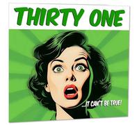 Funny 31st Birthday Card for Women - Comic Style - Ladies Birthday Cards for Friend Mum Niece 31 Years Old thirty one, thirty first Her Aunt female