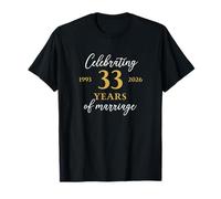 Funny 33 Years of Marriage 1993 33rd Wedding Anniversary T-Shirt