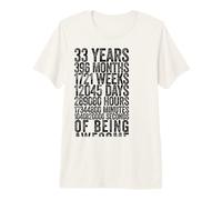 Funny 33rd Birthday Shirt Old Meter Funny 33 Year Old Gifts Premium T-Shirt