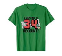 Funny 34th Birthday Gift: I Demand a Recount! T-Shirt, Men, Kelly Green, S