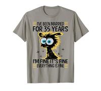 Funny 35th Wedding Anniversary Couples Husband Wife 35 Years T-Shirt