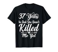 Funny 37th Years Anniversary Wedding She and He Family T-Shirt