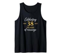 Funny 38 Years of Marriage 1989 38th Wedding Anniversary Tank Top