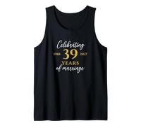 Funny 39 Years of Marriage 1988 39th Wedding Anniversary Tank Top