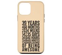 Funny 39th Birthday Shirt Old Meter Funny 39 Year Old Gifts Case for iPhone 12 mini