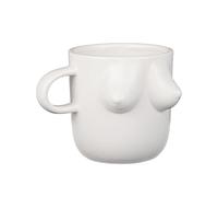 Funny 3D Boobs Coffee Mug Ceramic Breasts Cup with Handle Creative Body Art Mug Funny Large Coffee Boob Cups Novelty Cup Artistic Boobs Tea Mug Home Decor Sarcastic Present for Men or Women (White)