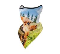 Funny 3D Cow Cute Windproof Mask,Neck Gaiter Winter Motorcycle Face Cover