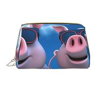 Funny 3D Piggies Travel Toiletry Bag Portable Waterproof Cosmetic Bag for Women and Men Travel Accessories Wash Bag for Holiday