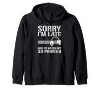 Funny 3D Printer Design For Men Women 3D Printing Machine Zip Hoodie