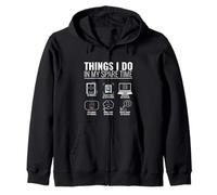 Funny 3D Printing Hobby Maker Spare Time Design Zip Hoodie
