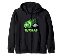 Funny 3I Atlas Comet UFO Cosmic Mystery Zip Hoodie