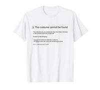 Funny 404 Error Costume Not Found Halloween Shirt T-Shirt