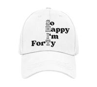 Funny 40th Birthday Cap Hat So Happy Im Forty